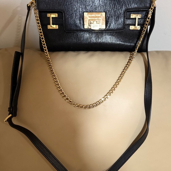 Michael Kors Black Leather Evening Crossbody - Picture 2 of 4
